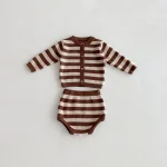 【66-90cm】 ボーダーニット セットアップ - 画像 (14)