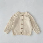 【66-100cm】 無地 ナチュラル カーディガン - 画像 (7)