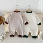【66-100cm】 熊柄ワッフル オールインワン - 画像 (3)