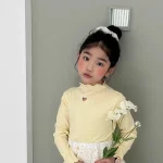 【73-120cm】ハート柄 フリル襟 トップス - 画像 (5)