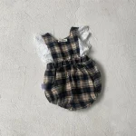 【66-90cm】チェック柄 ロンパース - 画像 (15)