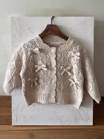 【73-100cm】リボン カーディガン - 画像 (11)
