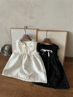 【73-100cm】 リボン付き ワンピース - 画像 (2)