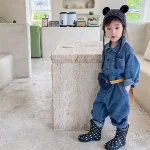 【80-130cm】 デニム オールイワン - 画像 (2)