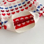 【80-130cm】ハート柄 ニット トップス or ボトムス - 画像 (6)
