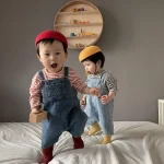 【66-100cm】ボーダー シャツ orデニム サロペット - 画像 (7)