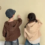 【80-150cm】 フード付き ポケット付き アウター - 画像 (12)