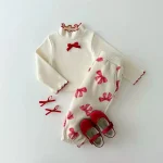 【73-120cm】リボン フリル インナー シャツ - 画像 (5)