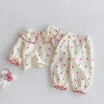 【66-100cm】 チェリープリント セットアップ - 画像 (9)