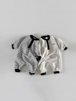 【66-90cm】 ボーダー オールインワン - 画像 (9)