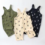 【73-100cm】 月柄 サロペットorサイドボタン トップス - 画像 (3)