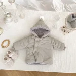 【66-100cm】 シンプルデザイン フーディー アウター - 画像 (6)