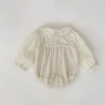 【66-90cm】 ノーカラーコーデュロイ ロンパース - 画像 (12)