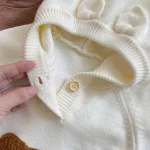 【66-90cm】 フーディ熊柄 オールインワン - 画像 (9)