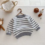 【80-130cm】 ボーダー クールネック トップス - 画像 (5)