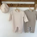 【66-100cm】 フリル襟 ワッフル オールインワン - 画像 (3)