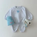 【80-120cm】 英字プリント セットアップ - 画像 (3)