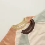 【65-100cm】 カラー切り替え ロンパース - 画像 (5)