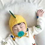【66-90cm】 帽子付き 恐竜プリント ロンパース - 画像 (8)