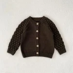 【66-100cm】 無地 ナチュラル カーディガン - 画像 (5)