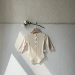 【66-90cm】 リボン フリル襟 ロンパース - 画像 (10)