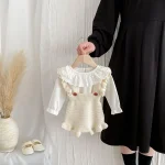 【66-100cm】 フリル ニット サロペット - 画像 (12)