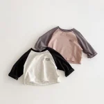 【73-100cm】 カラー切り替え シャツ - 画像 (7)