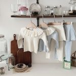 【73-100cm】 フリル カラー トップス＆スカート パンツ 2点セット - 画像 (3)