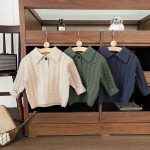 【73-110cm】 ケーブル編み ニット ポロシャツ - 画像 (2)