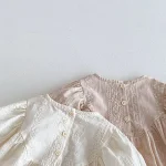 【66-90cm】 花柄 刺しゅう ロンパース - 画像 (13)