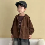 【80-150cm】 フード付き ポケット付き アウター - 画像 (9)