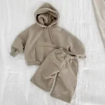 【80-130cm】 カジュアル フーディ セットアップ - 画像 (4)