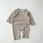 【66-100cm】 フリル襟 ワッフル オールインワン - 画像 (9)