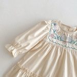 【80-130cm】 花刺繡 ワンピース - 画像 (5)