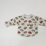 【80-130cm】 カートゥーン 車柄 トップス - 画像 (9)