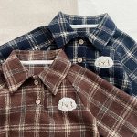 【66-100cm】 チェック 犬柄 ロンパース - 画像 (8)