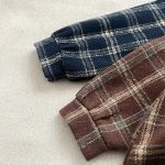 【66-100cm】 チェック 犬柄 ロンパース - 画像 (9)
