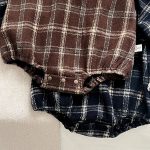 【66-100cm】 チェック 犬柄 ロンパース - 画像 (10)