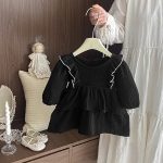 【73-110cm】 肩フリル リネン ワンピース - 画像 (9)