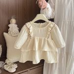【73-110cm】 肩フリル リネン ワンピース - 画像 (8)