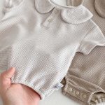 【66-90cm】ロンパース ワッフル 無地 シンプル 肌に優しい - 画像 (16)