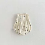 【66-90cm】ベビー 女の子 フラワー柄 ノースリーブ ロンパース - 画像 (5)