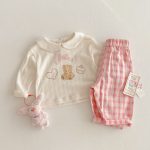 【73-120cm】トップスorボトムス 可愛い クマハート 女の子 - 画像 (3)