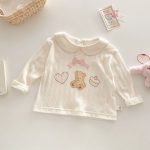 【73-120cm】トップスorボトムス 可愛い クマハート 女の子 - 画像 (4)