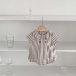 【66-90cm】ロンパース ストライプ 無地 シンプル ベビー服 - 画像 (9)