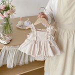 【66-90cm】キャミロンパース フリル 可愛い ベビー服 - 画像 (5)
