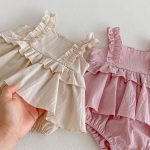 【66-90cm】キャミロンパース フリル 可愛い ベビー服 - 画像 (9)