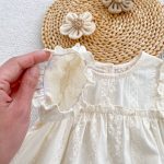 【66-100cm】ブラウス＆ブルマ パフスリーブ チェック シンプル ベビー服 - 画像 (15)