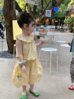 【90-140cm】セットアップ 女の子 フリル襟 トップス＆パンツ - 画像 (6)