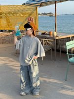【90-160cm】半袖 Tシャツ 男の子 ルーズ リラックス 快適 肌触り良い トップス